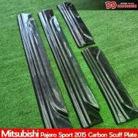 ราคา ชายบันได กันรอยบันได scuff plate Mitsubishi Pajero Sport 2015 ลายแคปล่า (1729661863538493718)