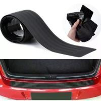 ราคา [Tiktok] 【เคลียร์สต๊อก】แผ่นยางกันรอยท้ายรถยนต์ แถบยางกันชนขอบฝากระโปรงท้าย กันรอยขีดข่วนท้ายรถ Car Bumper Protector Plate Rubber Cover Guard Trim Pad 90/104cm (1732090551007872778)