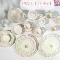 ราคา Pink Floral Dessert Plate จานขนมลายดอกไม้สีชมพู จานอาหาร จานทานข้าว จานเซรามิคเกรดส่งออก (1729591604908821028)