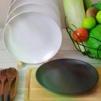 ราคา 1 ใบ Plate จาน จานเซรามิค จาน8นิ้ว จานใบบัว จานอาหาร จานใส่กับข้าว จานข้าว จานสีดำ จานสีขาว (1729649931279370998)