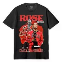 ราคา เสื้อยืดคอกลมNba - ROSE chicago เสื้อยืดผ้าฝ้าย แขนสั้น พิมพ์ลาย 30s s m - l - xl - xxl kaos Basketball distro kobe bryant stephen curry morant memphis chicago bulls bootleg mich (1732246533594318401)