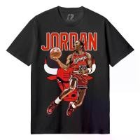 ราคา เสื้อยืดคอกลมNba - Jordan chicago เสื้อยืด ผ้าฝ้าย แขนสั้น พิมพ์ลาย kaos Basketball distro kobe bryant stephen curry morant memphis chicago bulls bootleg michael Jordan สําหรับผู้ชาย ผู้หญิง S-5XL (17