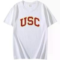 ราคา เสื้อยืดแขนสั้น USC California Basketball สำหรับนักเรียนชาย (1731573676251251806)