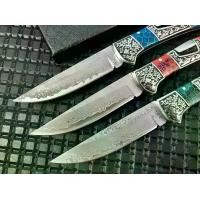 ราคา มีดพับดามากัส งานแท้ วัสดุเหล็ก Vg10 ระบบแบ็คล็อค มาพร้อมคลิบเหน็บกระเป๋า Folding Knife Damacus Vg10 Steel Origin มีดพกพา สวยๆ เดินป่า ตั้งแคมป์ ออกกำลังกาย (1730644753255271226)