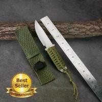 ราคา มีดพันผ้า KNIFE D2-315 มีดเดินป่า (สีเงิน) มีดพกพา (ยาว 7 นิ้ว) มีดแคมป์ปิ้ง ฟรีซองเก็บมีดอย่างดี พร้อมส่ง (1732318253338625380)
