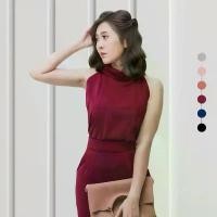 ราคา MATCH ME Lady Collar เสื้อฮานาโกะแขนกุด คอเต่า โชว์ไหล่ (1730425264500542395)