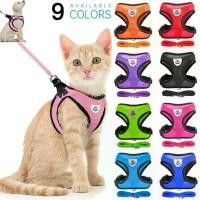 ราคา COD Dogs Puppy Harness Collar Cat Dog Adjustable Vest Walking Lead Leash Soft Breathable Polyester Mesh Harness For Small Me (1731975707824916321)