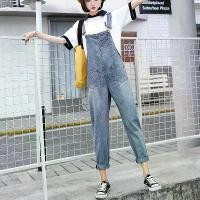 ราคา ชุดเอี๊ยมสำหรับผู้หญิง ทรงหลวม จั๊มสูทผ้ายีนส์ สไตล์เอี๊ยม ยืดได้ กางเกงโดยรวม กางเกง ขายาว ลายทาง กางเกง ขายาว ลายทาง กางเกง ขายาว ลายทาง chinese collar (1731442613473544077)