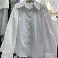 ราคา M10 Big Collar เสื้อเชิ้ตคอบัว แต่งกระดุมมุก เสื้อเชิ้ตแขนยาวแฟชั่นเกาหลี ปกใหญ่ทรงวินเทจ (1731099644629387934)