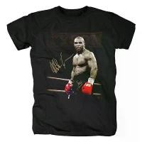 ราคา Heavy 100% Cotton Boxing King Miketyson Tyson Boxing Printing round Collar in Black Short Sleeve T-shirt Top Men and Women (1731589216601737768)