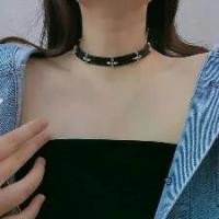 ราคา Vintage Luxury Cross ,สร้อยคอผู้หญิงแฟชั่น, Punk PU หนัง Choker Collar Chain,พร้อมส่งจากไทยS1220 (1731625078353855679)