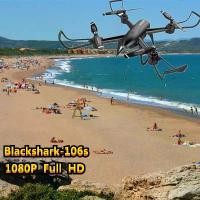 ราคา [พร้อมส่ง] โดรนติดกล้อง โดรนบังคับ โดรนถ่ายรูป Drone Blackshark-106s ดูภาพFullHDผ่านมือถือ บินนิ่งมาก รักษาระดับความสูง บินกลับบ้านได้เอง กล้อง2ตัว ฟังก์ชั่นถ่ายรูป บันทึกวีดีโอแบบอัตโนมัติ (173227515