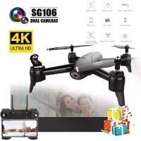 ราคา [พร้อมส่ง] Original Drone โดรนควบคุมระยะไกล โดรนติดกล้อง โดรนบังคับ โดรนถ่ายรูป Drone Blackshark-106s ดูภาพ Full HD บินกลับเองได้ กล้อง2ตัว (1732164319088511733)