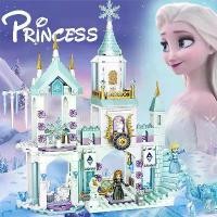 ราคา บ้านเจ้าหญิงที่สวยงาม เลโก้บ้านเจ้าหญิง Frozen Disney Ice Castle Building Blocks Boys Girls (1729711334116985769)