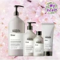 ราคา Loreal Silver Shampoo/Conditioner แชมพู ครีมนวดผม สำหรับโทนสีเทา โทนหม่น (1731810594302428435)