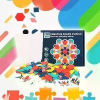 ราคา Kids learningCreative Shape Puzzle 180 pcs แทนแกรมไม้ แทนแกรมรูปทรง 180 ชิ้น ของเล่นไม้ คําแนะนําผลิตภัณฑ์ใหม่ของเดือนนี้ (1731532534157707214)