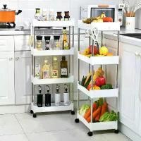 ราคา ชั้นวางของ ชั้นวางของ 4 ชั้นมีล้อ 3/4/5ชั้น ชั้นวางของในที่แคบ Rolling Cart Shelf ขาย (1732366805333148757)