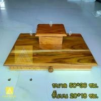 ราคา CR.W หิ้งพระติดผนังงานไม้สัก หิ้งพระบูชา ขนาด 50*36 ซม. หิ้งวางพระ สีเคลือบเงา Buddha shelf. (1730891821390006471)