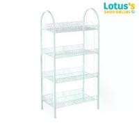 ราคา โลตัส ชั้นวางของและคว่ำจาน 4 ชั้น (สีขาว) LOTUS'S WIREWARE SHELF 4 TIERS (1729680850252565276)