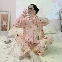 ราคา Pajamas ชุดนอน ชุดนอนลายการ์ตูน เสื้อแขนยาว-กางเกงขายาว ชุดนอนแขนยาวขายาว คอปก น่ารักๆ ใส่สบายผ้านิ่มไม่เครืองผิด แนวหวานๆ screamingd (1730280907864574923)