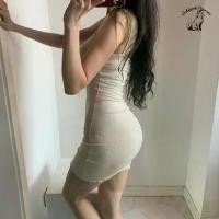 ราคา ชุดนอนไม่ได้นอน ชุดนอนกระโปรง เดรส สลิง คอกลม ผ้ายืด ทรงเข้ารูป สไตล์ สไตล์ลำลอง ส่งไวจากไทย pajamas (1732241242582975657)