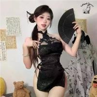 ราคา สินค้ามาใหม！ ชุดนอนเซ็กซี่ กี่เพ้าสไตล์จีน กางเกงกี่เพ้าเซ็กซี่ เอวสูง จัดส่งภายใน 1-3 วัน H9075 pajamas (1732109170731287721)