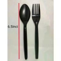 ราคา ช้อนพลาสติกสีดำ 6½" (50 ชิ้น) หรือส้อมพลาสติก 6½" ช้อนพลาสติกแบบใช้แล้วทิ้ง แพ็คเกจ: ±50 ชิ้นต่อแพ็ค (1732257620802045504)