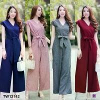 ราคา TwinsShopVipพร้อมส่ง TW12142 จั้มสูทผูกเอวขายาว สินค้าแนะนำ Clothing สีเทา Women ผู้หญิง เสื้อผ้า Girl Jumpsuit สีแดง กระเป๋าผ้าสะพายข้างน่ารักๆไปโรงเรียน (1731143299307702522)