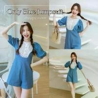 ราคา ONLY BLUE JUMPSUIT จั้มสูธยีนส์ขาสั้น บอดี้สูท จั๊มสูท (1731615230691738709)