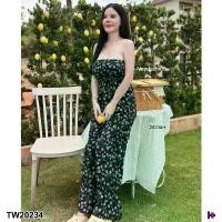 ราคา The Perfect Ladies ชุดจั๊มสูท JUMPSUIT ชุดจั้มสูท เกาะอกลายดอกเดซี่ทั้งตัว .. สีดำ (1729949172874119618)