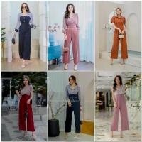 ราคา จั๊มสูทขายาว จั้มสาวอวบ jumpsuit fashion (1730451059492751783)