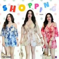 ราคา Jumpsuit จั๊มสูทสายเดี่ยว เว้าไหล่ ขาสั้น (1731861287298697880)