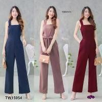 ราคา Jumpsuit จั้มสูทสายเดี่ยว ขายาว ผ้าซาร่าสีพื้น แขนกุด มีซิปซ่อนด้านหลัง มีกระเป๋าข้าง มีโบว์ผูกเอาปรับระดับเอวได้ ขายร้อน clothing เสื้อผ้า ผู้หญิง women girl ชมพู บอดี้สูท จั๊มสูท (173163795626560998