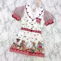 ราคา (Limited)Mariadiamond สีแดงเชอรรี่ Heart Heart Jumpsuit จั้มสูทขาสั้น งานพิมพ์ลายหมีมาเรีย เเขนตุ๊กตา ผ้าตาข่ายเเต่งดีเทลผ้ากำมะหยี่ลายหัวใจ (1730027724008360159)