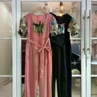ราคา Jumpsuit rosy ชุดจั๊มสูทขายาว ชุดออกงานสาวอวบ แฟชั่นสาวอวบ JL85 (1730210805075774147)
