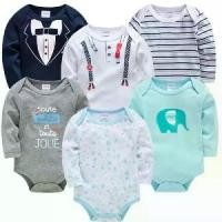 ราคา ชุดบอดี้สูทเด็กชายหญิง 6 ชิ้น 3 ชิ้นแขนยาวผ้าฝ้าย 100% เสื้อผ้าเด็ก 0-12 เดือนทารกแรกเกิดร่างกาย Bebe jumpsuit เสื้อผ้า (1730220779987700535)