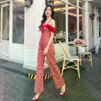ราคา Mariadiamond สีแดง YOU ARE LOVE JUMPSUIT จั้มสูทสีแดงขายาว จั้มสูทขายาว (1729726947384199391)