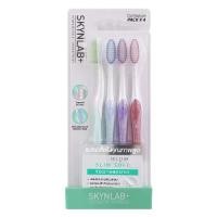 ราคา Skynlab Premium Slim Soft Toothbrush Pack (4ชิ้น) คละสี สกินแลป แปรงสีฟัน ขนนุ่ม (1730548878458653352)