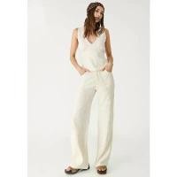 ราคา STRADIVARIUS กางเกงขายาว เอวสูง ทรงกระบอกตรง LINEN BLEND EMBROIDERED STRAIGHT-LEG TROUSERS (C0906) จัดส่งเฉพาะจุด (1732141039250932828)