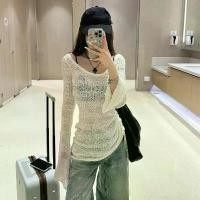 ราคา เสื้อแจ๊กเก็ตกันแดด สีขาว ดีไซน์กลวงออก ผ้าบางคุณภาพสูง เหมาะสำหรับฤดูร้อน เดรสทรงหลวม แขนกระดิ่ง สีพื้น เสื้อถัก เชิ๊ต โบว์ หลัง เชิ๊ด สาวอวบ premium linen เสื้อ พื้นเมือง (1731215954760992592)