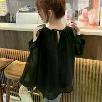 ราคา เสื้อชีฟองฤดูร้อน สไตล์เกาหลี สาวหวาน ขอบระบาย คอเชือกแขวนคอเปิดไหล่ สไตล์หนุ่ม คอเหลี่ยม แขนโคมไฟ เสื้อเอนกประสงค์ เสื้อ คอปาด เสื้อ กราม ครอป ยีนส์ premium linen เสื้อ ครอ (1731223332663362674)