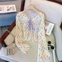 ราคา แจ๊กเก็ตลายจุดนางฟ้า, ฤดูร้อนบาง, เสื้อคาร์ดิแกนผ้าชีฟองกันแดด, ผ้าคลุมไหล่ขนาดเล็ก, เสื้อแขนยาว, เสื้อโค้ทสั้น สาย เดี่ยว เสื้อ คลุม ไซส์ ใหญ่ เสื้อ ชีฟอง แขน ยาว เสื้อ (1732317273571166322)