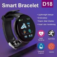 ราคา Smart D18 นาฬิกาข้อมือฟิตเนส Tracker Heart Rate Monitor ความดันโลหิต Waterproof Smartwatch (1732302524439299746)