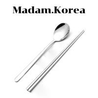 ราคา Korea Spoon Chopsticks ช้อนเกาหลี ตะเกียบเกาหลี เซ็ตช้อนตะเกียบ พร้อมส่ง (1731340578240236118)