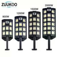 ราคา Solar street light LED battery 2000W solar light remote control street light wall lamp human body sensor light outdoor garden light household waterproof new rural LED street light (1731693090954054366