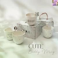 ราคา Violet Flamingo_Cute Buddy Mug แก้วเซรามิคมีตุ๊กตาสัตว์สุดคิ้วท์เกาะที่ขอบแก้ว แก้วน้ำสีขาว แก้วน้ำชา แก้วกาแฟพร้อมกล่อง (1731776858681345572)