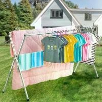 ราคา ราวตากผ้าสแตนเลส ราวตากผ้าX ขนาดใหญ่ มีคานตรงกลาง x-type ราวรุ่นใหม่ พับเก็บง่าย สามารถยืดได้ หดได้ Stainless steel cloth ราวตากผ้าคอนโด ราวแขวน พับเก็บสะดวก ราวที่ตากผ้า ราวตากผ (1729470054763104312)