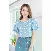 ราคา Narinari : NT2436 Ivy Balloon Sleeve Crop Blouse เสื้อแขนบอลลูนทรงสั้น จัดส่งฟรี กทม (1731775166282171852)