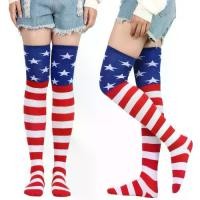 ราคา ถุงเท้ารูปดาว, ธีมวันประกาศอิสรภาพอเมริกัน, ถุงเท้าหลอดยาวผู้หญิง, ถุงเท้าสูงเหนือเข่า, ถุงเท้าสายรุ้งและลายทางปาร์ตี้ข้ามพรมแดน, ถุงเท้าสูงต้นขา ballerina sock ถุงเท้า ลาย ลู (1731566926273808251)