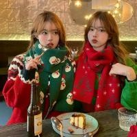 ราคา พร้อมส่ง ผ้าพันคอ คริสต์มาส Christmas scarf ผ้าคลุมไหล่ สีเขียว สีแดง ลายสวยๆ (1729843157036272102)